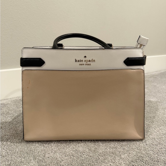 kate spade Handbags - kate spade Cream and Black medium laptop/tote bag